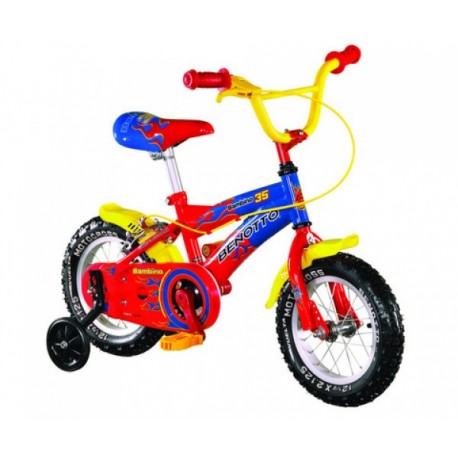 Bicicleta Bambino R12 1V.Ruedas Laterales Llanta Benotto-Motocross - Envío Gratuito